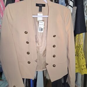 Forever 21 Beige Blazer with Gold Buttons